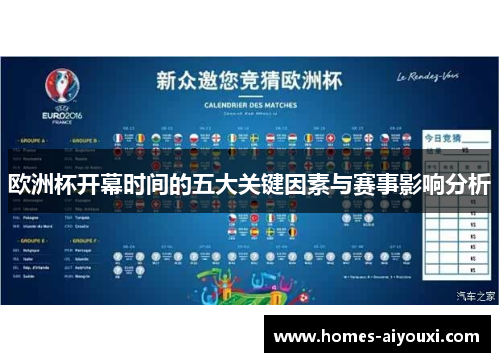欧洲杯开幕时间的五大关键因素与赛事影响分析